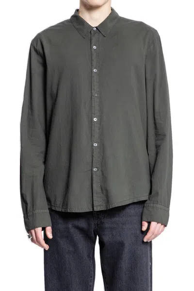 James Perse Standard Long Sleeved Shirt In Green