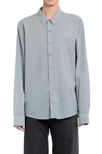 James Perse Standard Long Sleeved Shirt In Grey