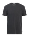 James Perse Standard Man T-shirt Charcoal Size 5 Cotton In Grey