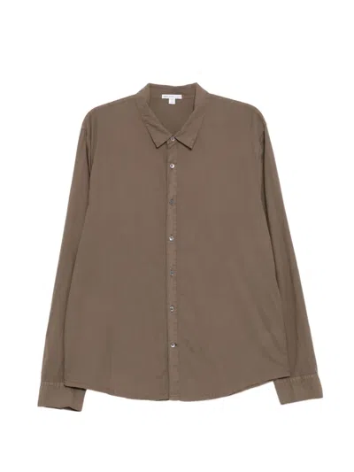 James Perse Standard Shirt In Brown