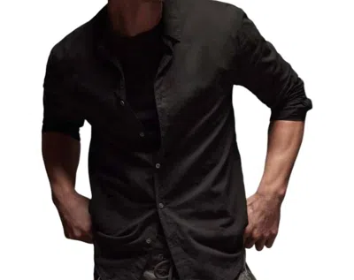 James Perse Standard Shirt In Carbon Pigment In Black