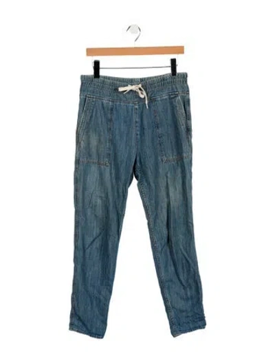 Pre-owned James Perse Straight Leg Pants In Blue