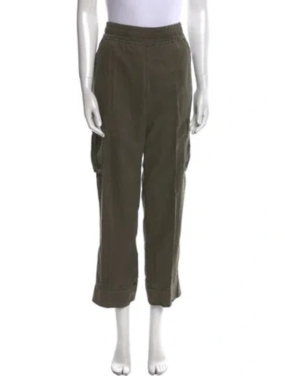 Pre-owned James Perse Straight Leg Pants In Green