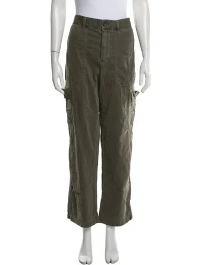 Pre-owned James Perse Straight Leg Pants In Green
