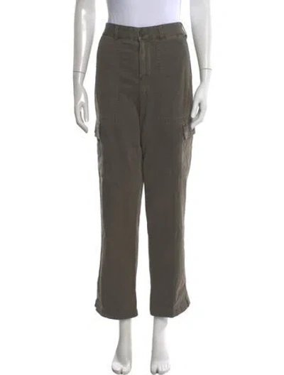 Pre-owned James Perse Straight Leg Pants In Green
