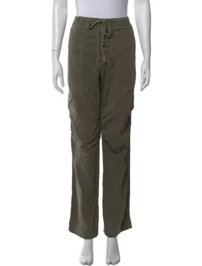 Pre-owned James Perse Straight Leg Pants In Green