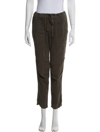 Pre-owned James Perse Straight Leg Pants In Green