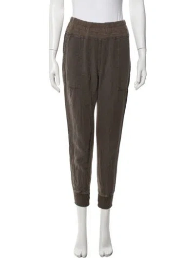 Pre-owned James Perse Straight Leg Pants In Green