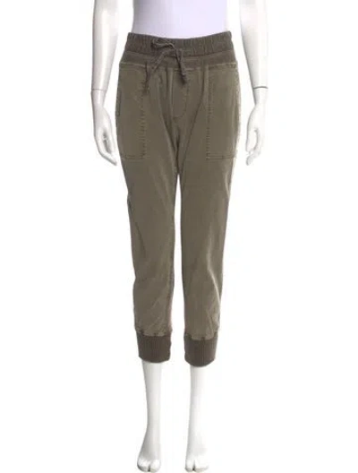 Pre-owned James Perse Straight Leg Pants In Green