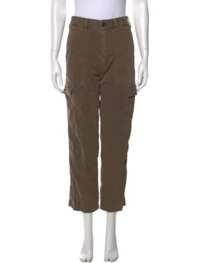 Pre-owned James Perse Straight Leg Pants In Green