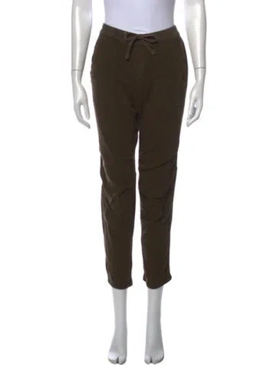 Pre-owned James Perse Straight Leg Pants In Green