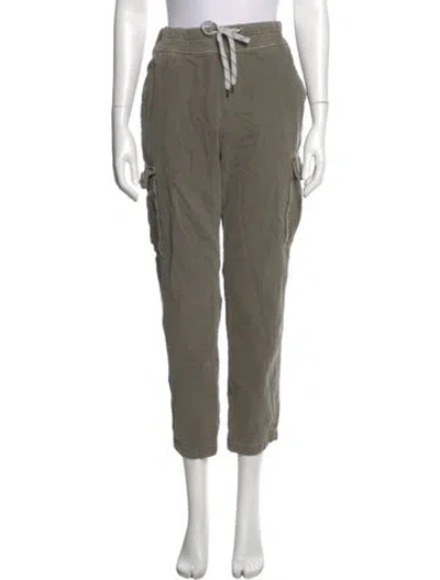 Pre-owned James Perse Straight Leg Pants In Green