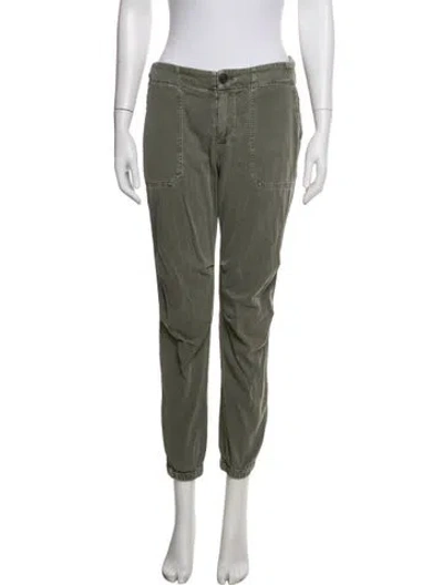 Pre-owned James Perse Straight Leg Pants In Green