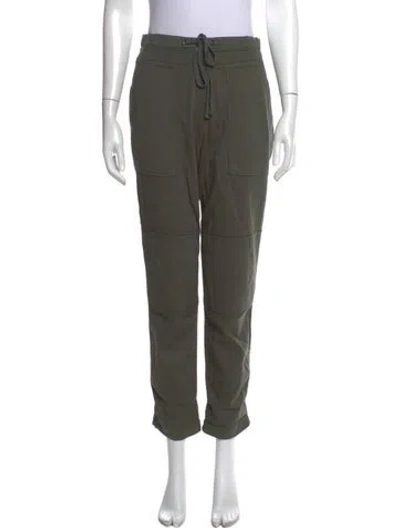Pre-owned James Perse Straight Leg Pants In Green