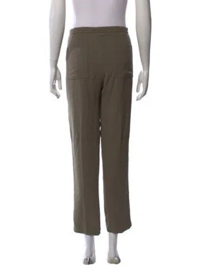Pre-owned James Perse Straight Leg Pants In Green