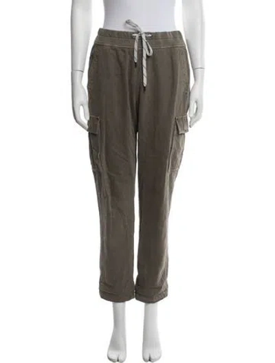 Pre-owned James Perse Straight Leg Pants In Green