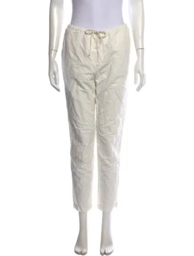 Pre-owned James Perse Straight Leg Pants In White