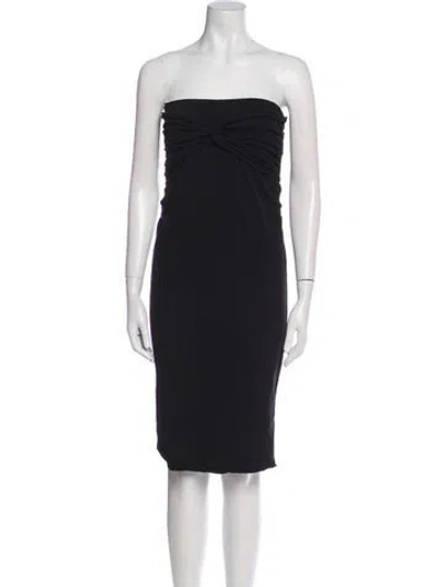 Pre-owned James Perse Strapless Mini Dress In Black