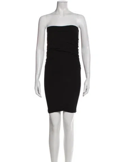 Pre-owned James Perse Strapless Mini Dress In Black