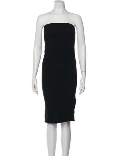Pre-owned James Perse Strapless Mini Dress In Black