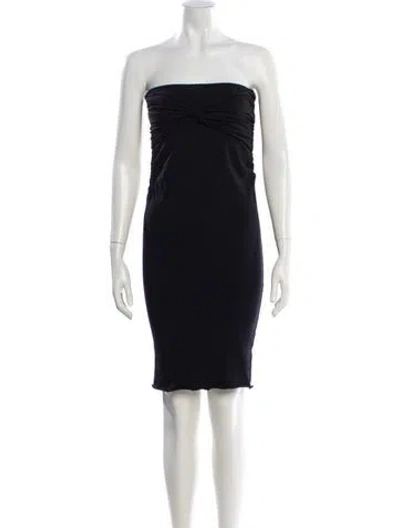 Pre-owned James Perse Strapless Mini Dress In Black