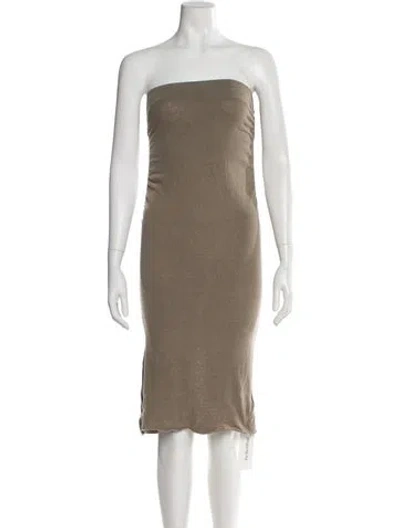 Pre-owned James Perse Strapless Mini Dress In Brown
