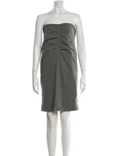 Pre-owned James Perse Strapless Mini Dress In Gray