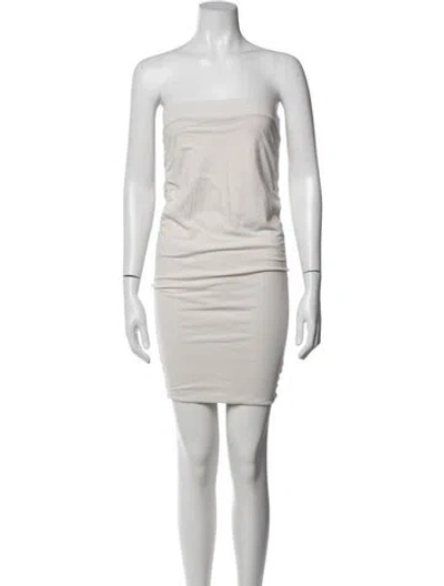 Pre-owned James Perse Strapless Mini Dress W/ Tags In Grey