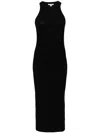 James Perse Stretch Jersey Shirred Tank Dress In Black
