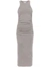 James Perse Stretch Jersey Shirred Tank Dress In Grey