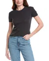 James Perse Stretch Linen-blend T-shirt In Black