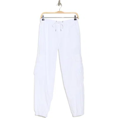 James Perse Stretch Poplin Cargo Pants In White