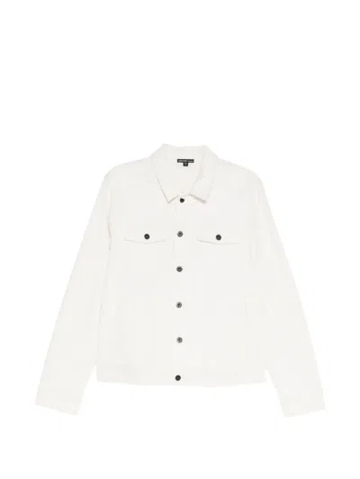 James Perse Stretch-denim Jacket In White