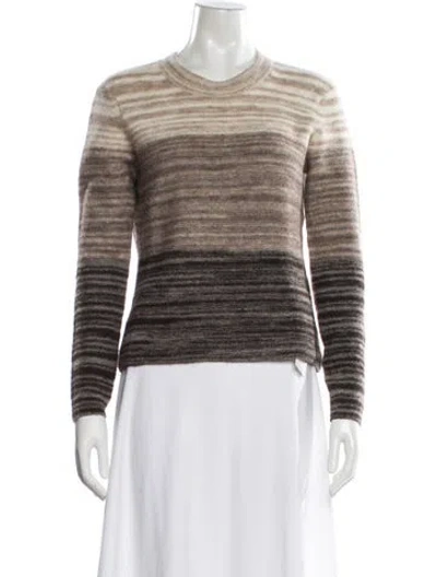 Pre-owned James Perse Striped Crew Neck Sweater In Multi