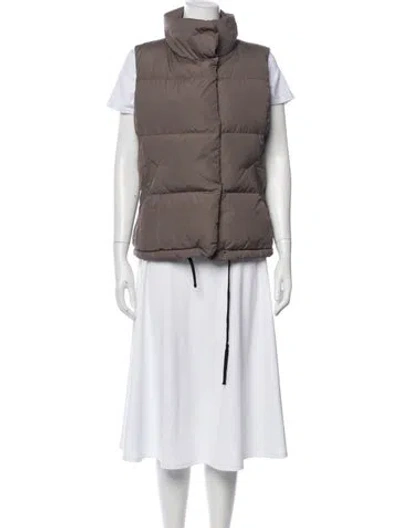 Pre-owned James Perse Striped Down Jacket In Gray