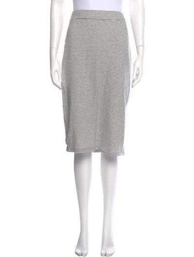 Pre-owned James Perse Striped Knee-length Skirt In Gray