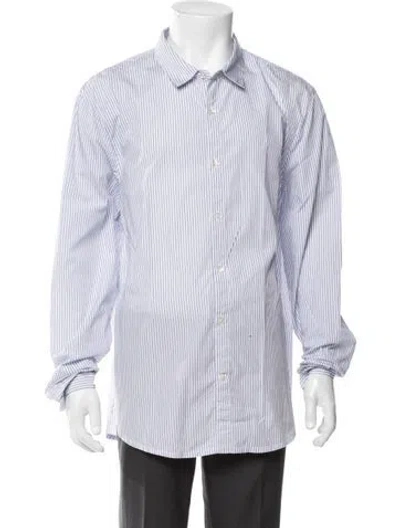 Pre-owned James Perse Striped Long Sleeve Dress Shirt In Multi