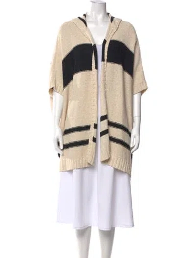 Pre-owned James Perse Striped Open Front Sweater W/ Tags