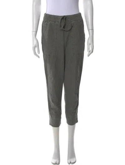 Pre-owned James Perse Striped Straight Leg Pants In Gray