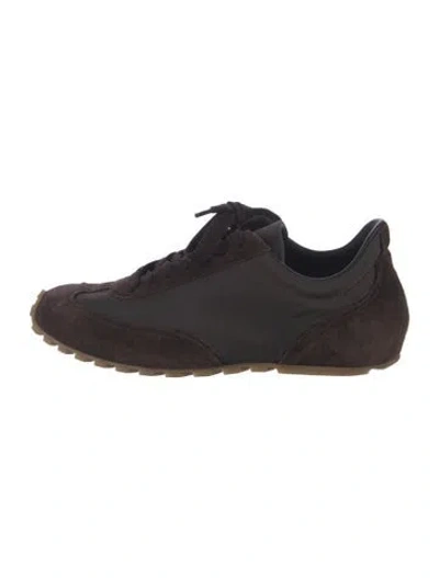 Pre-owned James Perse Suede Athletic Sneakers In Brown