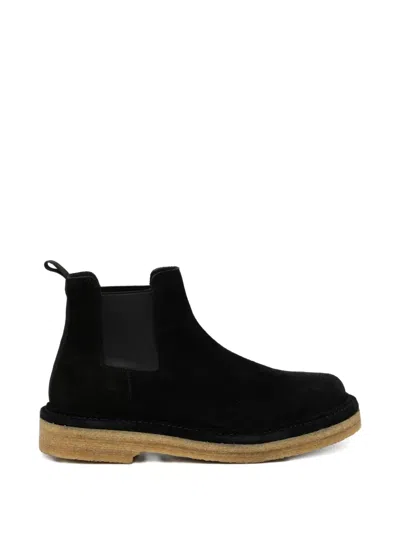 James Perse Suede Chelsea Boot In Black