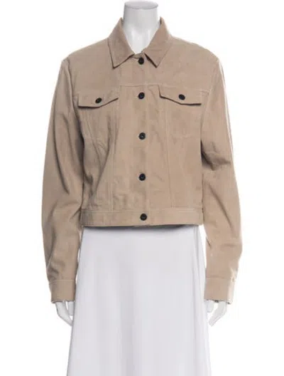 Pre-owned James Perse Suede Jacket In Brown