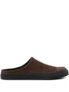 James Perse Suede Mules In Brown