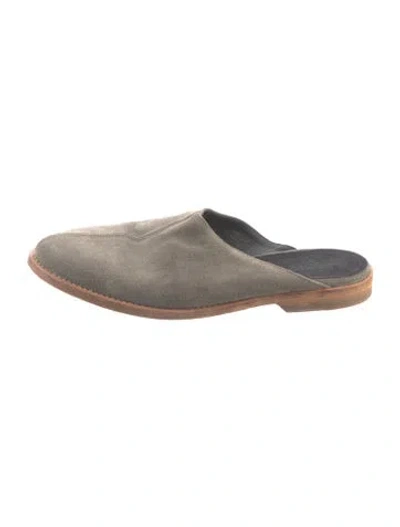 Pre-owned James Perse Suede Mules In Multicolor