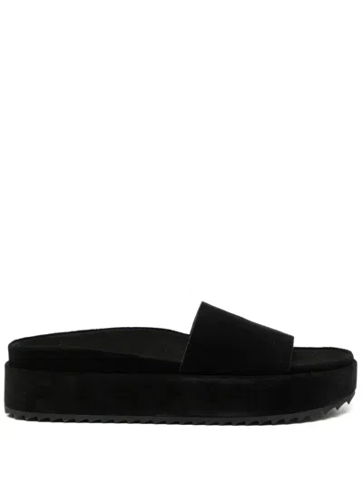 James Perse Suede Sandals In Black