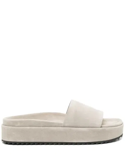 James Perse Suede Sandals In Grey