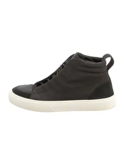 Pre-owned James Perse Suede Sneakers In Black