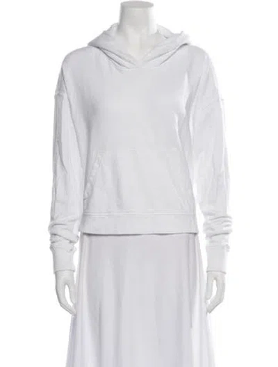 Pre-owned James Perse Supima Cotton Crew Neck Sweater In White