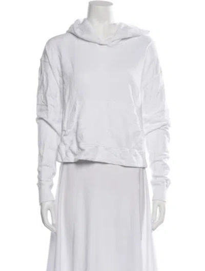 Pre-owned James Perse Supima Cotton Crew Neck Sweater In White