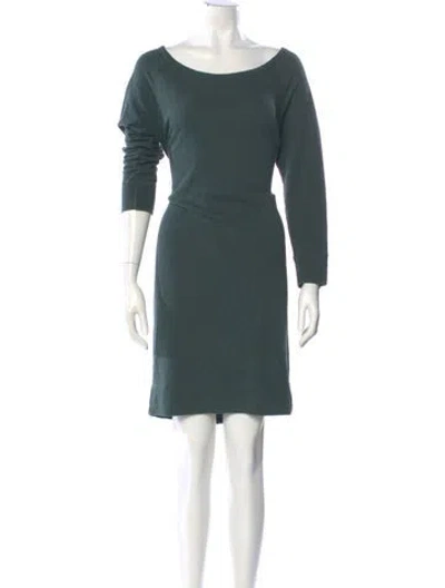 Pre-owned James Perse Supima Cotton Knee-length Dress In Green
